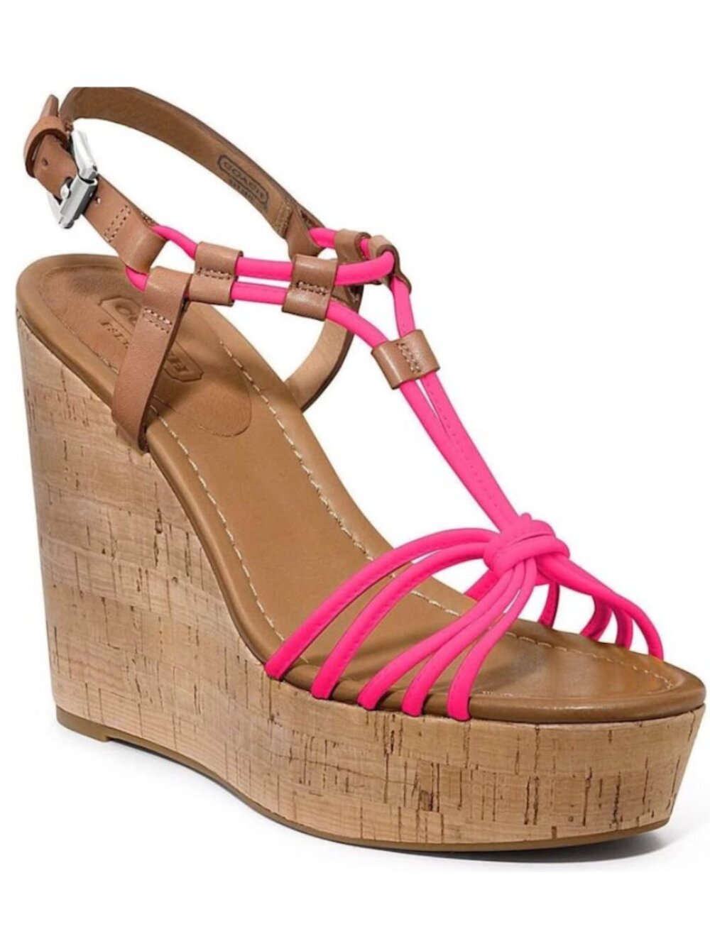 Coach Georgina Wedge Sandals – Hot Pink | Size 6